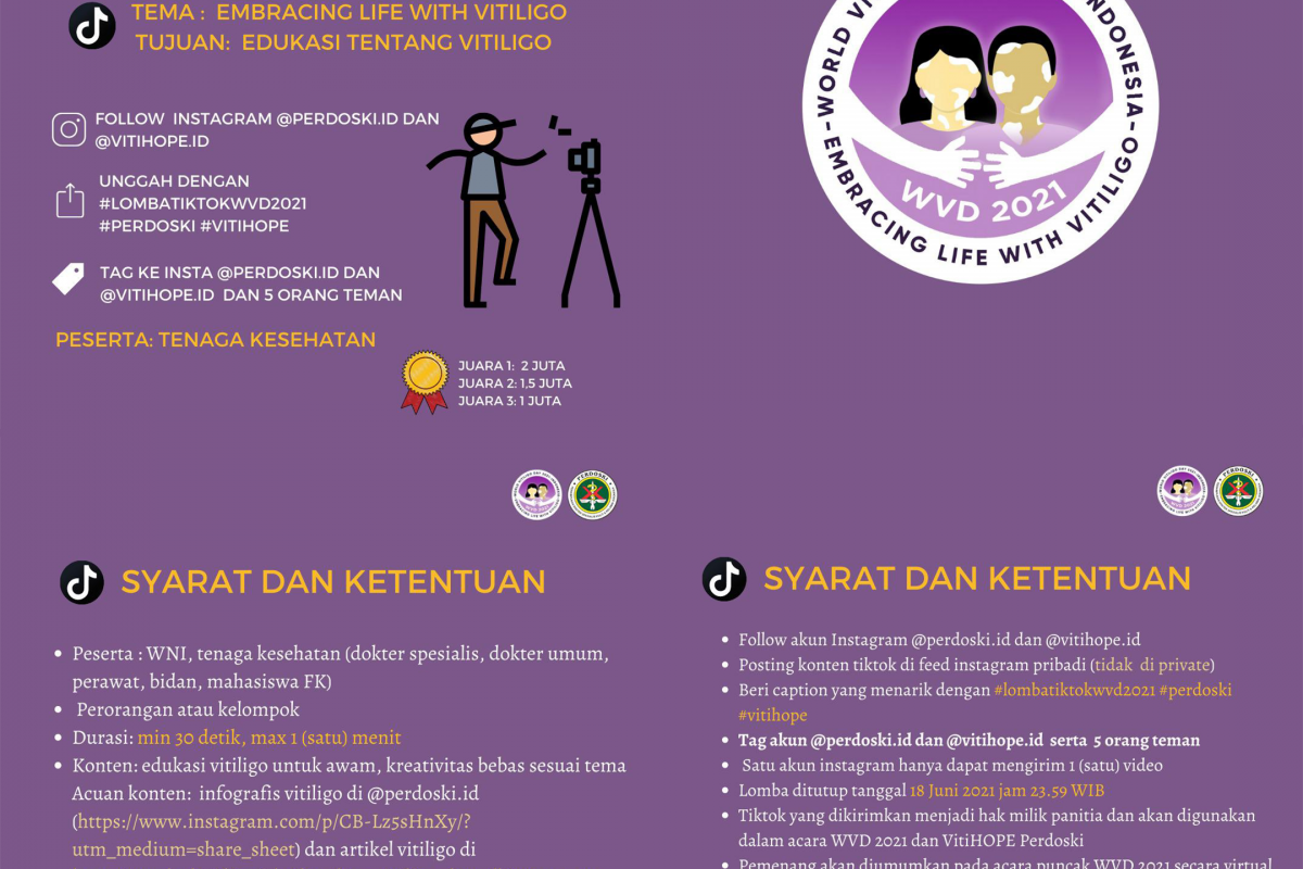 Lomba Tik Tok World Vitiligo Day 2021
