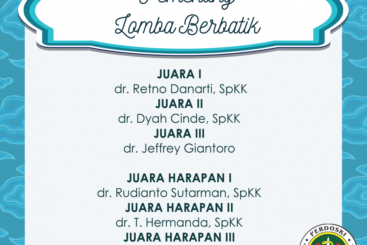 Pengumuman Pemenang Lomba Berbatik Perdoski 2019