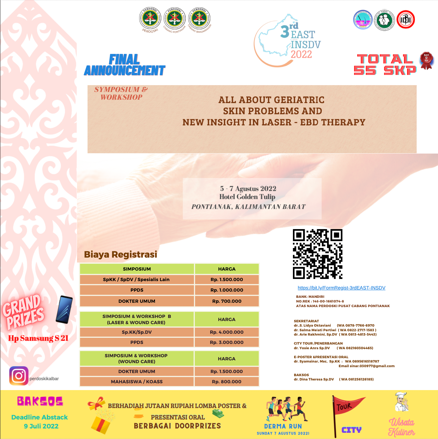 (FINAL ANNOUNCEMENT) 3rd East INSDV : All About Geriatric Skin Problems and New Insight In Laser-EBD Therapy